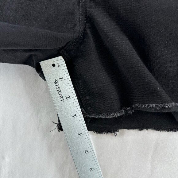Old Navy High-Waisted Cut-Off Shorts Womens 10 Button Fly Frayed Hem Denim Black - Picture 5 of 10